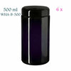 6 x 500 ml Saturn wijdhalspot, Miron violet glas