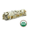 Witte salie en sweetgrass smudgestick, 10 cm