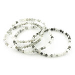 Toermalijnkwarts armband, 4 mm kralen