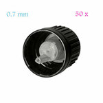 50 x Miron serie 2 DIN18 druppeldop - 0.7 mm (voor Orion flessen)