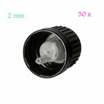 50 x Miron serie 2 DIN18 druppeldop - 2 mm (voor Orion flessen)