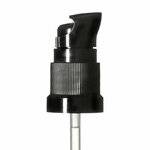 Miron pompdop/lotiondop Metropolitan voor Orion flessen,  DIN18, zwart kapje, dosering 0,10 ml