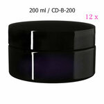 12 x 200 ml Sirius cosmeticapot, Miron violet glas