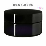 18 x 100 ml Sirius cosmeticapot, Miron violet glas