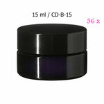 56 x 15 ml Sirius cosmeticapot, Miron violet glas