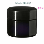 42 x 30 ml Ceres cosmeticapot met modern of klassiek deksel, Miron violet glas