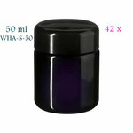 42 x 50 ml Saturn wijdhalspot, Miron violet glas