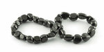 Shungit armband, grote nuggets, ca 12-18 mm - Just Flow - webwinkel met violet glas, edelsteenremedies, edelstenen, sieraden, p