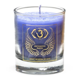 Razi&euml;l / Chakra 6 stearine votive in geschenkverpakking