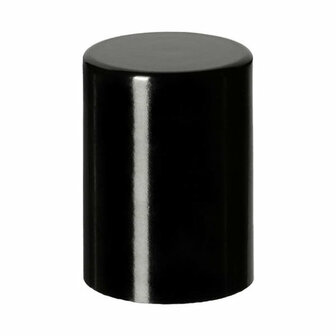 Miron DIN 18 schroefdop met roll-on zwarte houder, gepolijst glazen bol bij Just Flow - webwinkel met violet glas, edelsteenremedies, edelstenen, wierook en spirituele artikelen in Vlissingen (Zeeland)
