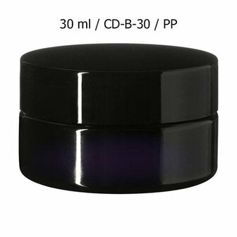 30 ml brede cosmeticapot Sirius, Miron violet glas CD-B-30 bij Just Flow - webwinkel met violet glas, edelsteenremedies, edelstenen, wierook en spirituele artikelen in Vlissingen (Zeeland)
