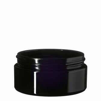 100 ml brede cosmeticapot Sirius, Miron violet glas CD-B-100 - Just Flow - webwinkel met violet glas, edelsteenremedies, edelst