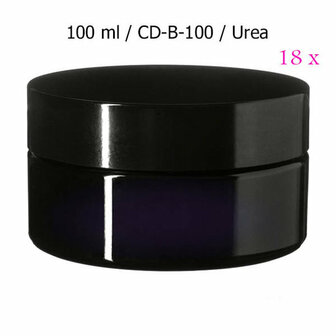 18 x 100 ml brede cosmeticapot Sirius, Miron violet glas CD-B-100 - Just Flow - webwinkel met violet glas, edelsteenremedies, e
