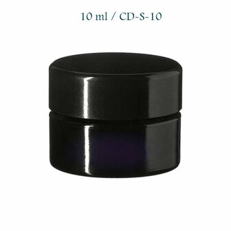 10 ml Ceres cosmeticapot met modern of klassiek deksel, Miron violet glas