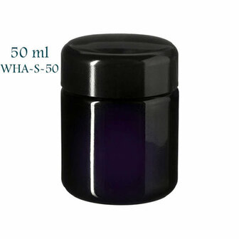 50 ml Saturn wijdhalspot, Miron violet glas