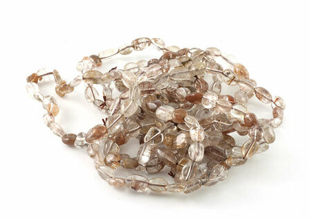 Rutielkwarts armband, 6-8 mm nuggets, donker - Just Flow - webwinkel met violet glas, edelsteenremedies, edelstenen, sieraden, 