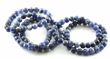 Sodaliet armband, 8 mm kralen - Just Flow - webwinkel met violet glas, edelsteenremedies, edelstenen, sieraden, pendels, orakel