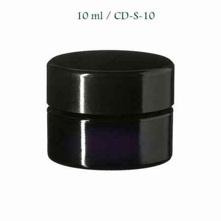 10 ml Ceres cosmeticapot met modern of klassiek deksel, Miron violet glas