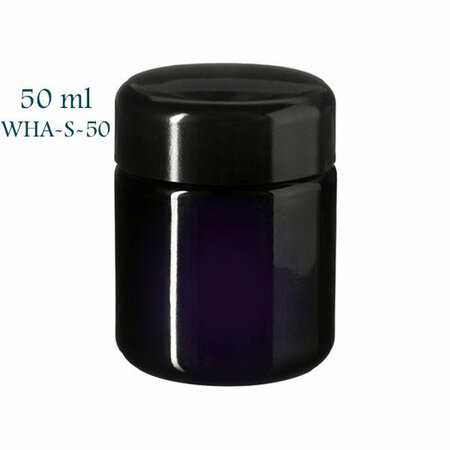 50 ml Saturn wijdhalspot, Miron violet glas