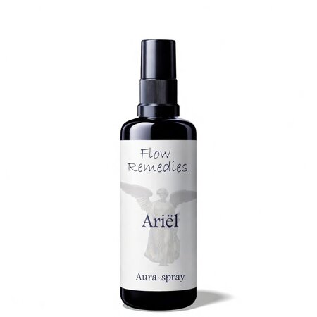 Flow Remedies engelenenergie aura spray Sandalfon in 60 ml violet glas fles met spraydop