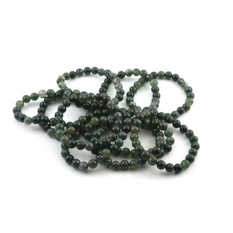 Mosagaat armband, 8 mm kralen