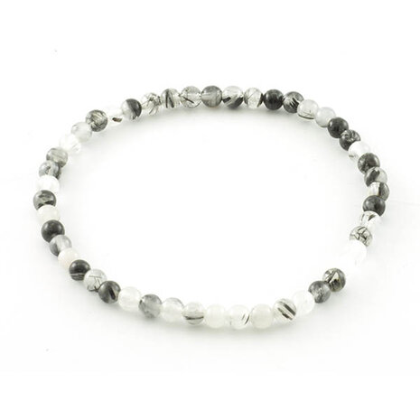 Toermalijnkwarts armband, 4 mm kralen