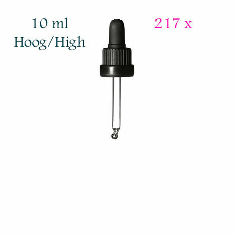 217 x Orion 10 ml 70 mm (hoge versie) pipetdop, dosering 0,7 ml, Miron