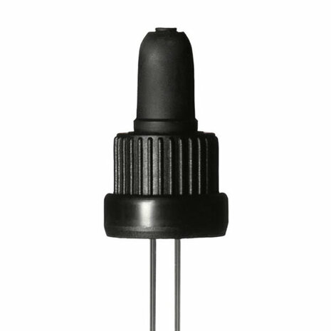 Pipetdop vr 15 ml DIN18 fles FL-15, Miron bij Just Flow - webwinkel met violet glas, edelsteenremedies, edelstenen, wierook en spirituele artikelen in Vlissingen (Zeeland)
