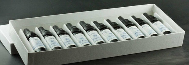 Flow Remedies edelsteenremedies set combinatie-remedies  bij Just Flow - webwinkel met violet glas, edelsteenremedies, edelsten