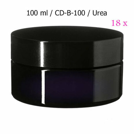 18 x 100 ml brede cosmeticapot Sirius, Miron violet glas CD-B-100 - Just Flow - webwinkel met violet glas, edelsteenremedies, e