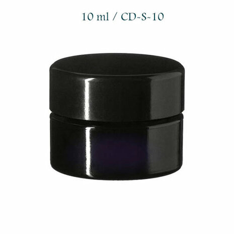 10 ml Ceres cosmeticapot met modern of klassiek deksel, Miron violet glas