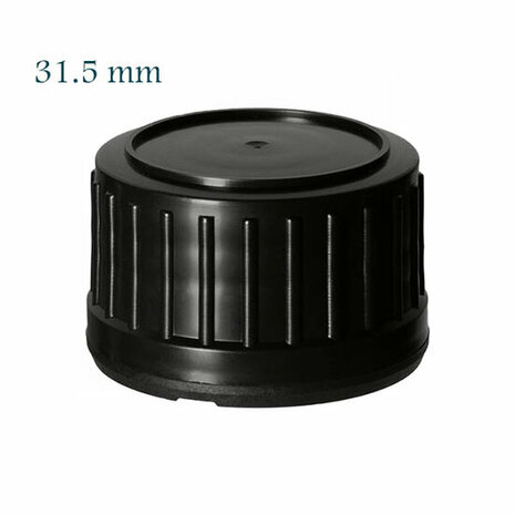 Vervangende standaard Miron dop voor olieflessen met 31.5 mm schroefdraad bij Just Flow - webwinkel met violet glas, edelsteenremedies, edelstenen, wierook en spirituele artikelen in Vlissingen (Zeeland)