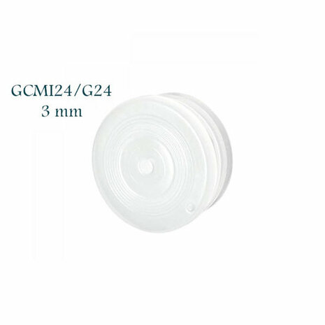 Losse schenkhulp, 3 mm gat, GCMI24,  voor Miron violet glas fles Draco, 200 ml FL-200