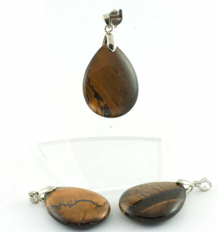 Tijgeroog aan cliphanger - Just Flow - webwinkel met violet glas, edelsteenremedies, edelstenen, sieraden, pendels, orakelkaarten, wierook, smudgekruiden en spirituele artikelen in Vlissingen (Zeeland)