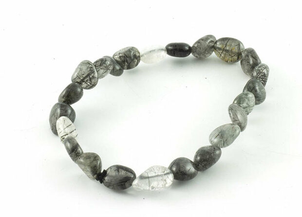 Toermalijnkwarts armband, 6-8 mm nuggets - Just Flow - webwinkel met violet glas, edelsteenremedies, edelstenen, sieraden, pend