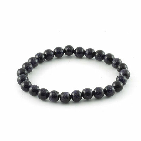 Goudsteen armband, 8 mm kralen, blauw - Just Flow - webwinkel met violet glas, edelsteenremedies, edelstenen, sieraden, pendels